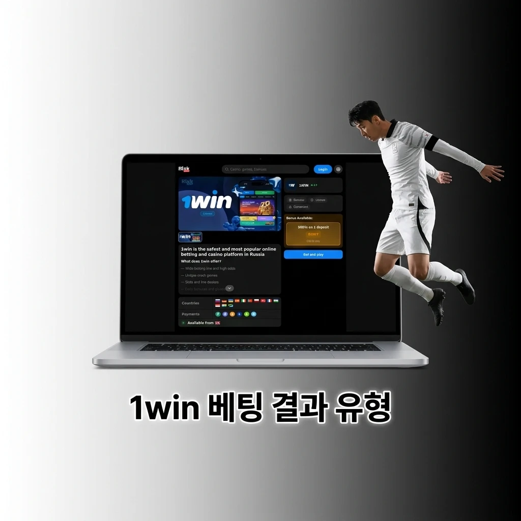 1win 베팅 결과 유형: 승무패, 핸디캡, 총 득점, 첫 번째 득점자, 더블 찬스 안내 인포그래픽