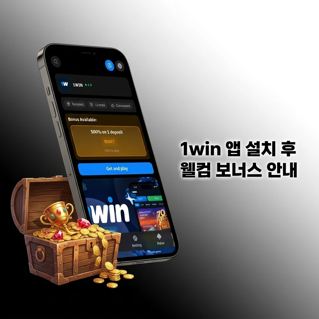 1win 앱 설치 후 웰컴 보너스 안내: 카지노 500%, 무료 스핀 500FS, 스포츠 베팅 혜택 제공