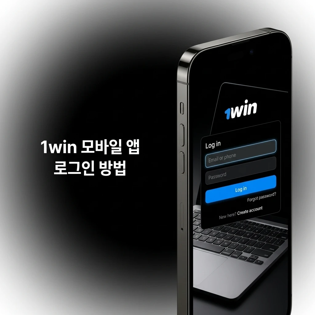 1win 모바일 앱 로그인 화면에서 이메일과 비밀번호를 입력하는 단계별 안내