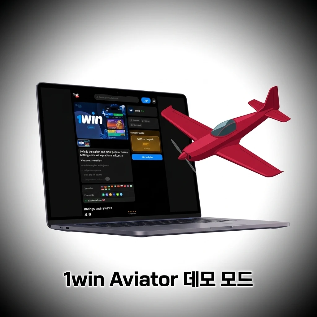 1win Aviator 데모 모드 화면 - 가상 머니로 리스크 없이 게임 연습 가능한 무료 체험 환경