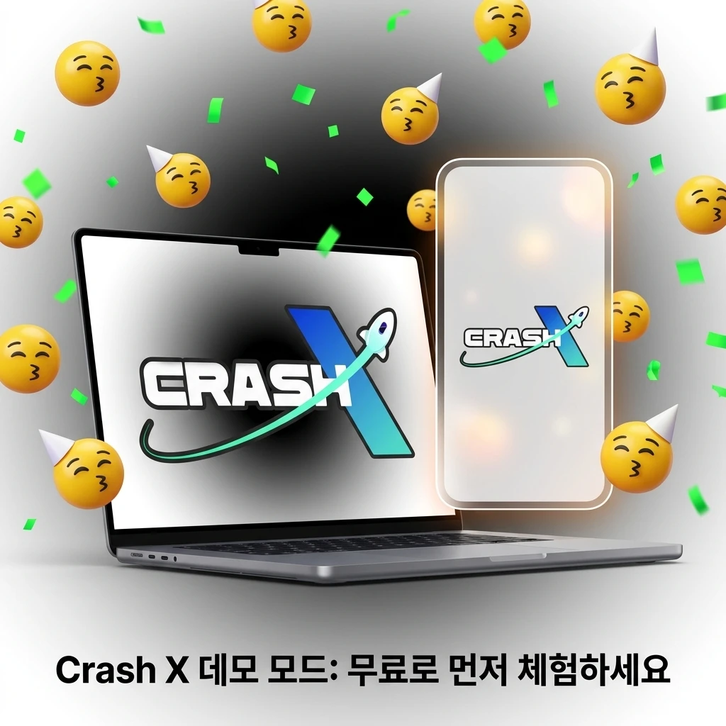 1win Crash X 데모 모드 무료 체험 화면, 배율 구조와 자동 캐시아웃 기능 포함