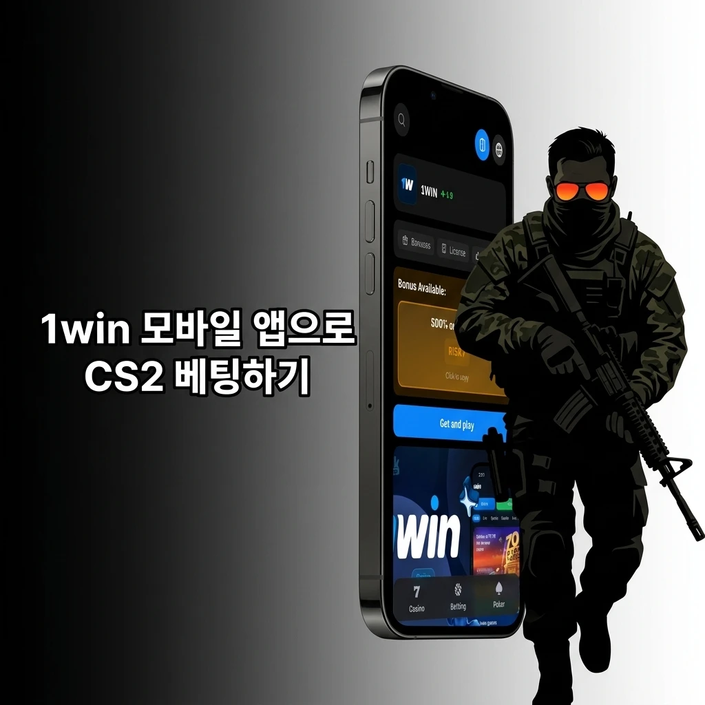 1win 모바일 앱으로 스마트폰에서 CS2 베팅하는 방법 안내 화면